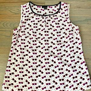 Talbots extra small sunglasses print tank